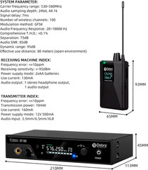 PRO ST-102 UHF Stereo Wireless in Ear Monitor System,Wireless IEM with Bodypacks