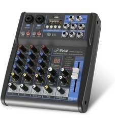 Pyle Professional Audio Mixer Sound Board Console System Interface 4 Channel…