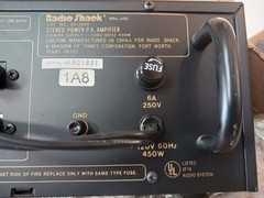 RadioShack MPA-200 Stereo Power P.A. Amplifier (100 Watt) Rack Mount