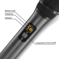 All-Metal UHF Handheld Microphone System for Karaoke and Events – Easy Operation