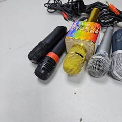 Lot of 10 Mixed Microphones – Untested, Various Models and Colors, Signs of Wear