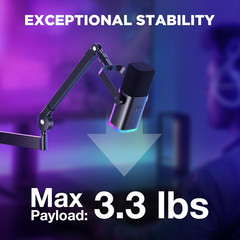 Low Profile Mic Arm, 360° Rotatable Microphone Boom Arm Mic Stand for Fifine AM8