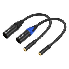 2-Pack 3.5mm to XLR,Balanced 3.5mm 1/8 inch Female Stereo TRS Mini Jack to 3-…