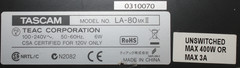 Tascam LA-80 MKII 8-Channel Line Converter Balanced XLR to Unbalanced RCA 1U