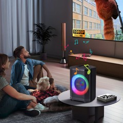 2400W Portable Tiltable Bluetooth Speaker Subwoofer 8in Heavy Bass Sound System