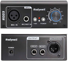 2026 Upgraded RO03 Mic Preamp, 120Db EIN Ultral Low Noise Booster, for Dynamic &