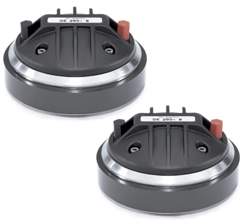 2x B&C DE250 1″ High Frequency Compression Driver 120 Watts 8-Ohms DRV2508M
