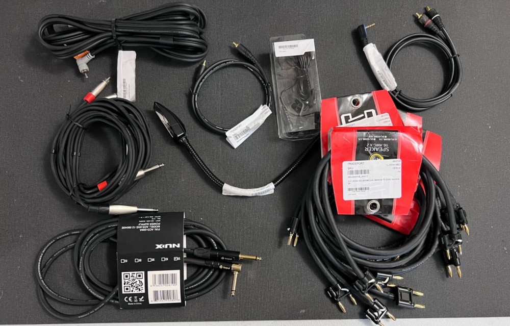 Lot of Audio Speaker Cables Hosa Dual Banana Nux New