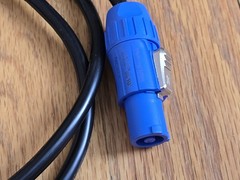 5ft 18AWG VW-1 Powercon to Male Edison Power Blue QCord Connector Cable 20A