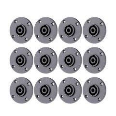 12 pcs NL4MPR Speakon 4 Pole Round Chassis Connector Replacement for Neutrik
