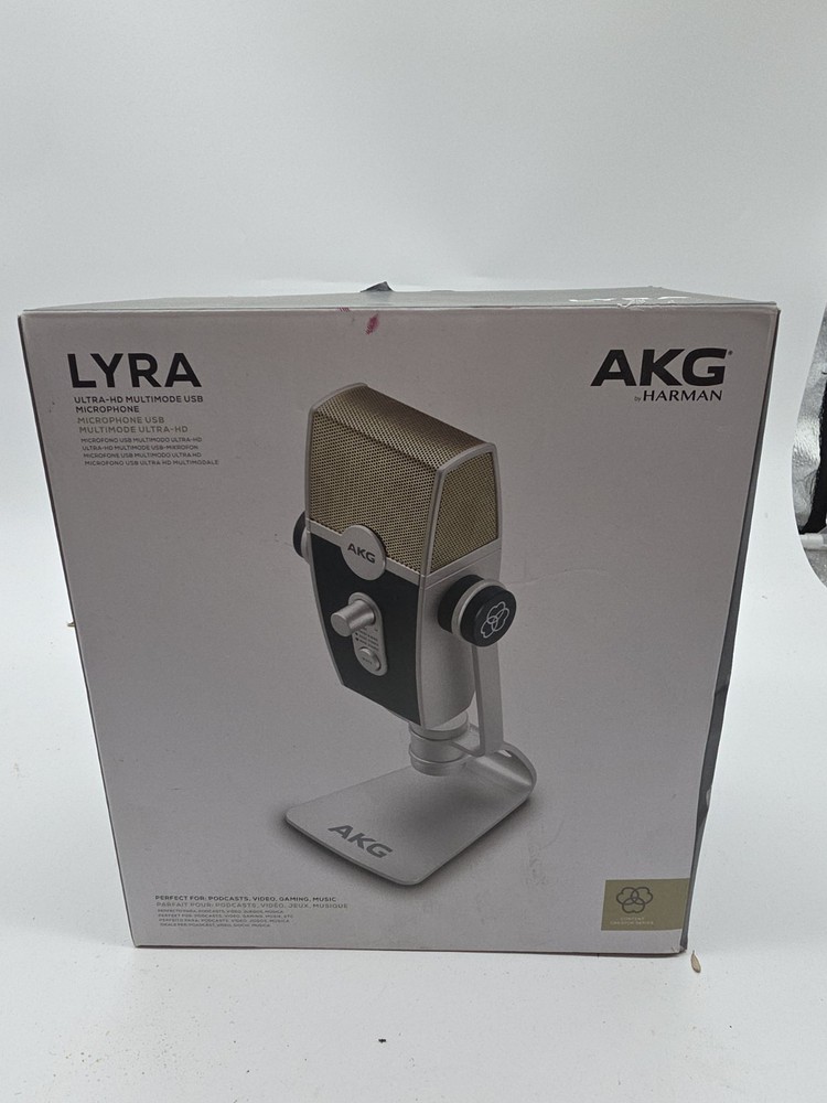 AKG Lyra C44 USB Studio/Podcast/Video/Gaming Microphone Ultra HD Audio by Harmon