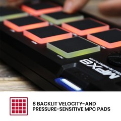 Akai Professional Mpx8 Mobile Audio Midi Controller With 8 Pads Sample Player