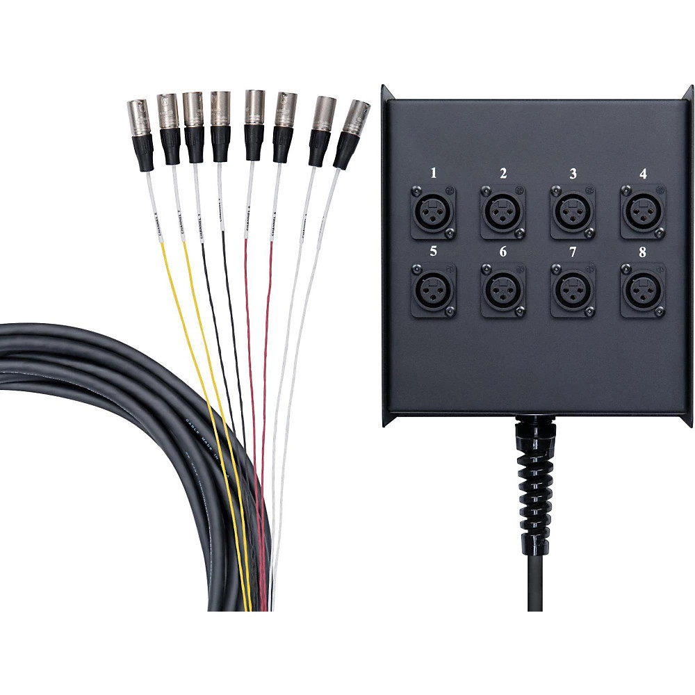 Livewire Advantage 8Channel Snake 50 ft. Black