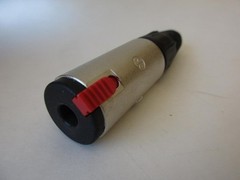 NJ3FC6 Neutrik 1/4 in Female Jack Locking Cable Mount TS TRS In-Line Connector