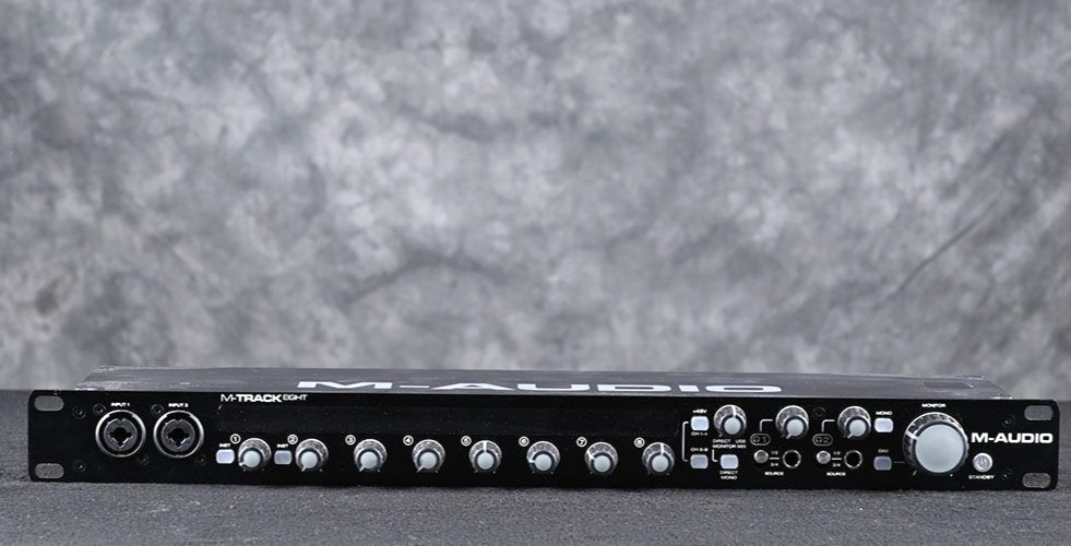 M-Audio M-Track Eight USB Audio Interface – 8 Mic Preamps – Tested – Working