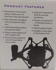 Studio Recording Microphone Sound Sphere Symmetrical Shock Mount Metal