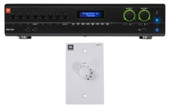 JBL VMA2120 2-Channel/Restaurant 120W Bluetooth Amplifier+White Wall Controller