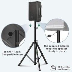 Height Adjustable Speaker Stands Pair
