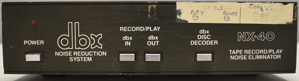 dbx Noise Reduction System NX-40 Tape Record/Play Noise Eliminator
