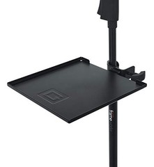 Microphone Stand Clamp-On Utility Shelf 9×9 Inch Black 10 lb Capacity for