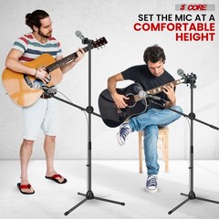 5 Core Microphone Stand Floor Adjustable 63″ Tripod Mic Stands w Boom Arm
