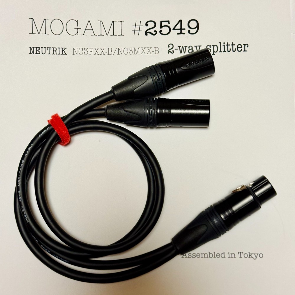 Mogami 2549 Key Signal 2-way Splitter – XLR 1 to2 Parallel – Line-Level Balanced
