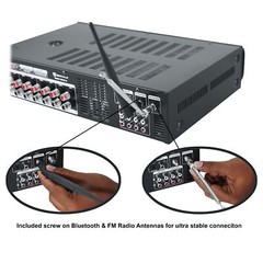 Rockville Rock Zone 8 Channel 1000W Commerical Receiver For Restaurant/Bar/Cafe