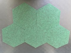 12x Hexagon Acoustic Panels 6 Inch Green Sound Absorbing Foam Tiles 8mm