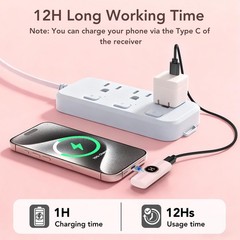 Mini Wireless Lavalier Microphone for iPhone 15 16, iOS and Android Devices -…