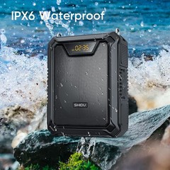 30W Voice Amplifier with Wireless Microphone, IPX6 Waterproof Amplifier Wirel…