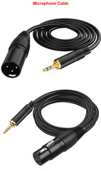 9ft XLR 3pin Female to 3.5mm 1/8″ TRS Male Cable Audio Adapter Microphone Cable