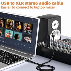 USB to XLR Cable,10 FT XLR to USB Audio Converter Cable,USB C to XL R Male Ou