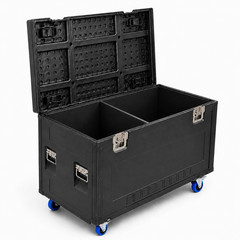ATA Cable Trunk Road Case with Wheels – 1 Divider DJ Cable Storage Box