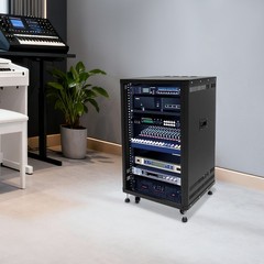 DJ Rack Mount Studio Mixer Stand Rolling Cart Party Stage Club 18U