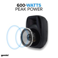 Gemini Sound ES-210MXBLU – Ultra-Portable Professional PA System with Dual…