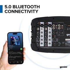 Gemini Sound ES-210MXBLU – Ultra-Portable Professional PA System with Dual…