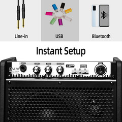 DM20 20W Bluetooth Personal Monitor Amplifier Electric Drum Amplifier Speaker,Ke