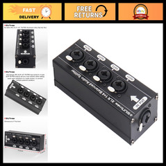 Hotswap 3Pin XLR 1/4″ TS/TRS Combo Connector Splitter Box – 1-in 4-Out Durable A