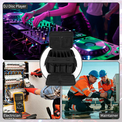 DJ Cable File Bag with 6 Detachable Dividers High Capacity Gig Cable Bag for Cor