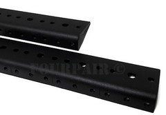10 Space 10U 17.5″ Steel Rack Mount Rail Pair Road Case Amp Mixer 10-32 Threaded