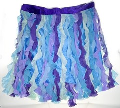 Mermaid Table Skirt 100”x 32” Hook & Loop Tabs for Attaching to Table Polyester