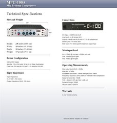 Summit Audio MPC-100A Tube Preamp / Compressor / Limiter