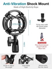 Desktop Microphone Stand Mic Stand Desk Table With Weighted Base Shock Mount Mic