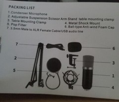 IKEDON USB Condenser Microphone, 192KHZ/24Bit Plug & Play Mic Setup