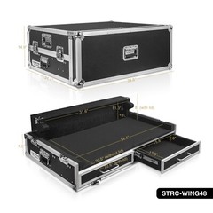 Sound Town ATA Mixer Case for WING 48 with Doghouse & 2 Drawers (STRC-WING48)
