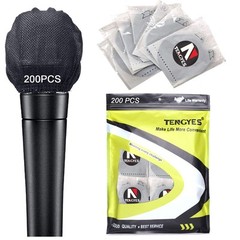 200 PCS (100 Pack) Microphone Hygiene Covers Disposable Non-Woven Handheld Mic