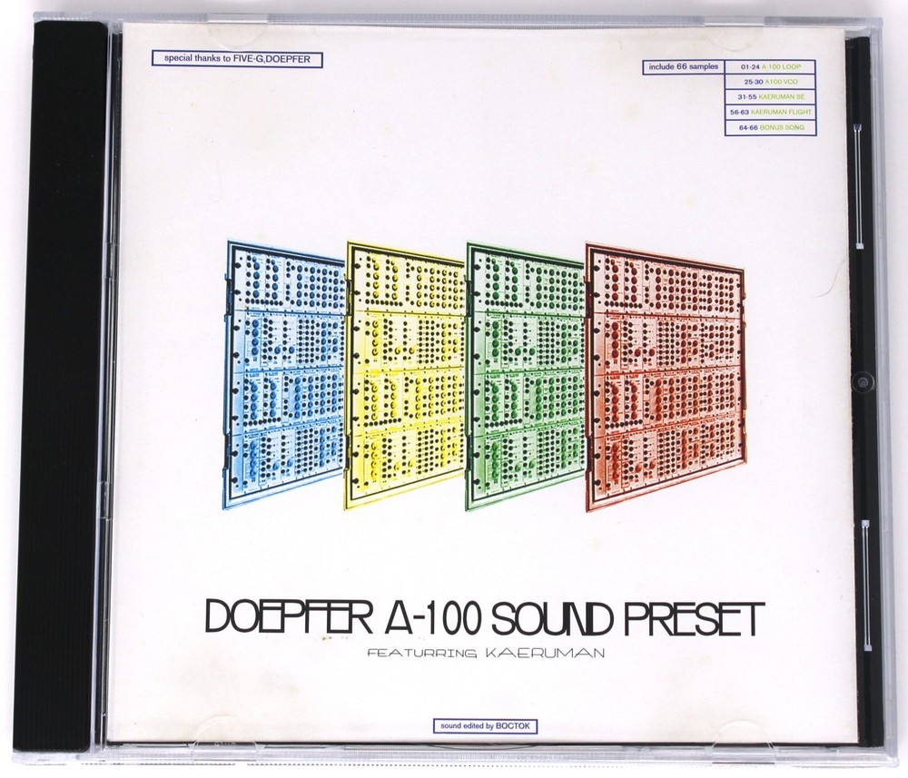 Kaeru Cafe Doepfer A-100 Sound Preset Sample/Sound Library/Sampling CD Kaeruman
