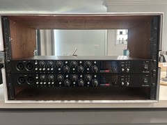 Focusrite Scarlett OctoPre 8-Channel Mic Preamp (two) and a 6 Space Rack Case