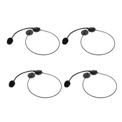 4 Pcs Halloween Props Head Sets with Microphone Costume Fake Headset Accessory