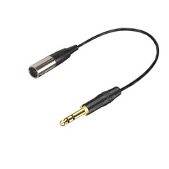 3-Pin Mini XLR Male to 1/4″ TRS Balanced Lavalier Microphone Interconnect Cable